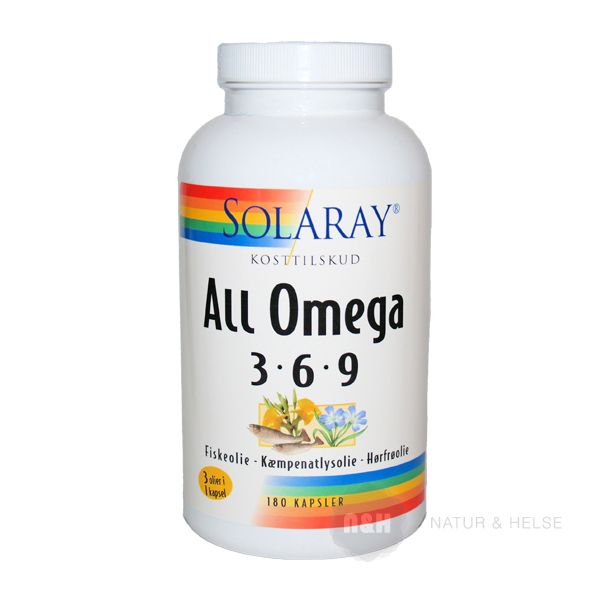 All Omega 3-6-9 Solaray 180 stk.